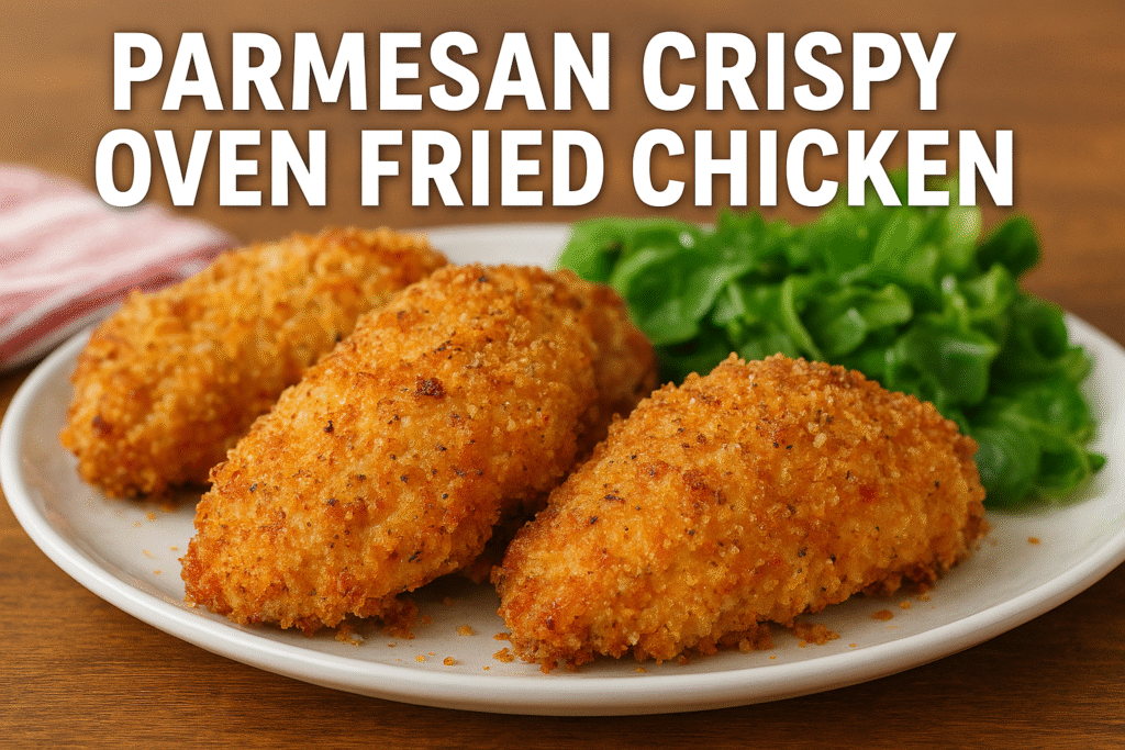 Parmesan Crispy Oven Fried Chicken