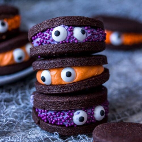 Halloween Chocolate Monster Cookies